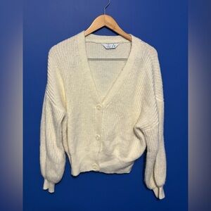 {Primark} Cream Button-Up Cardigan women's size S